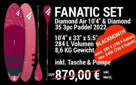 2022 FA BLACKMONTH MAIN SUP Showroom 2022 FA SET Diamond Air 10.4 Diamond 35 adj 3pc Paddle