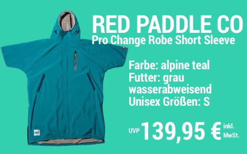 2022 Red Paddle Co Pro Change Robe Short Sleeve alpine teal Kids