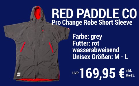 2022 Red Paddle Co Pro Change Robe Short Sleeve grey
