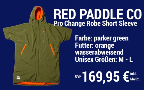 2022 Red Paddle Co Pro Change Robe Short Sleeve parker green