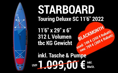 2022 STB BLACKMONTH MAIN SUP Showroom 2022 Starboard Touring Deluxe SC 11.6x29x6