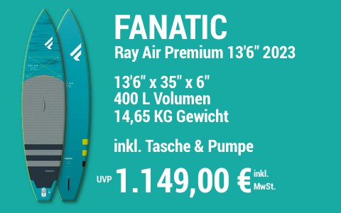 2023 FANATIC 1149 MAIN SUP Showroom 2023 Fanatic Ray Air Premium 13622x3522x622