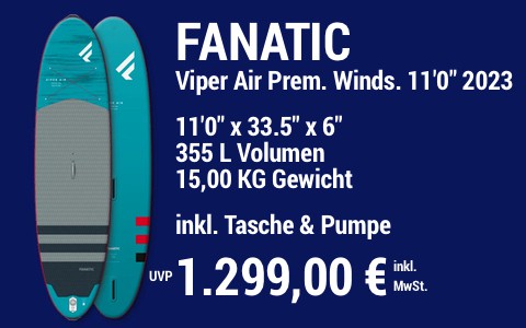 2023 FANATIC 1299 MAIN SUP Showroom 2023 Fanatic Viper Air Premium Windsurf 11022x33.522x622