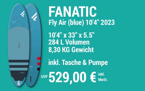 2023 FANATIC 529 MAIN SUP Showroom 2023 Fanatic Fly Air blue 10422x3322x5.522