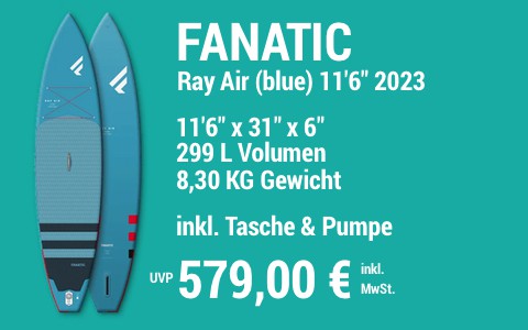 2023 FANATIC 579 MAIN SUP Showroom 2023 Fanatic Ray Air blue 11622x3122x622
