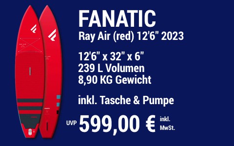 2023 FANATIC 599 MAIN SUP Showroom 2023 Fanatic Ray Air red 12622x3222x622