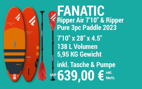 2023 FANATIC 639 MAIN SUP Showroom 2023 Fanatic Ripper Air SET 71022x2822x4.522 Ripper Pure 3pc Paddle
