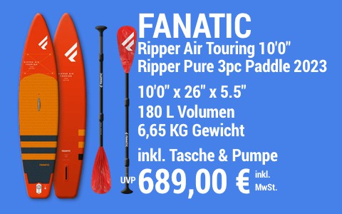 2023 FANATIC 689 MAIN SUP Showroom 2023 Fanatic Ripper Air Touring SET 10022x2622x4.522 Ripper Pure 3pc Paddle
