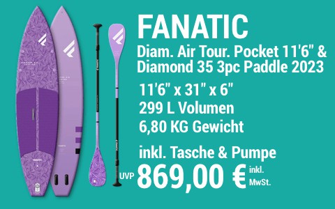 2023 FANATIC 869 MAIN SUP Showroom 2023 Fanatic Diamon Air Touring Pocket SET 11622x3122x622 Diamond 35 3pc Paddle