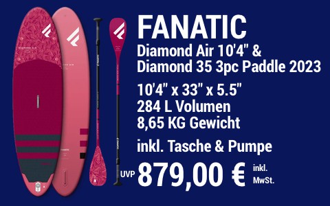 2023 FANATIC 879 MAIN SUP Showroom 2023 Fanatic Diamon Air SET 10422x3322x5.522 Diamond 35 3pc Paddle