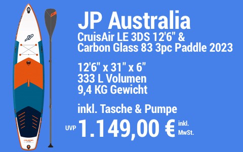 2023 JP 1149 MAIN SUP Showroom 2023 JP CruisAir LE 3DS SET 12.6 Carbon Glass 83 3pc Paddle
