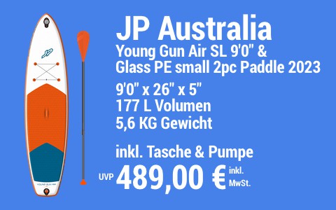 2023 JP 489 MAIN SUP Showroom 2023 JP Young Gun Air SL SET 10.0 Glass PE small 2pc Paddle