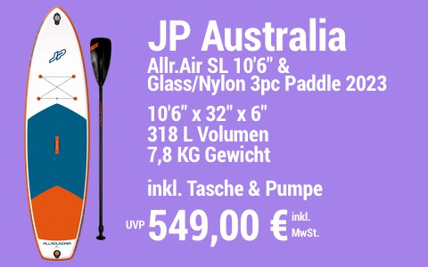 2023 JP 549 MAIN SUP Showroom 2023 JP AllroundAir SL SET 10.6 GlassNylon 3pc Paddle