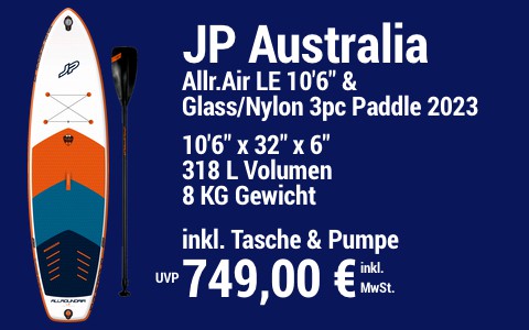 2023 JP 749 MAIN SUP Showroom 2023 JP AllroundAir LE SET 10.6 GlassNylon 3pc Paddle