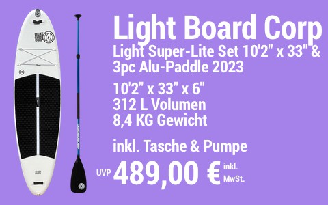 2023 LBC 489 MAIN SUP Showroom 2023 Light Board Corp Light Super Lite Set 10222 x 3322 x 622 w 3pc Alu Paddle