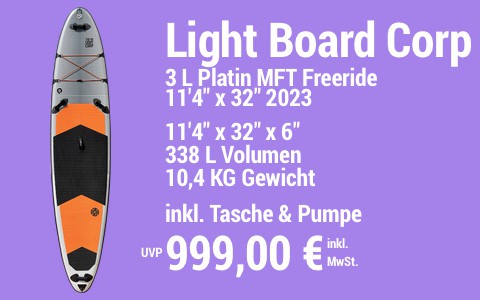 2023 LBC 999 MAIN SUP Showroom 2023 Light Board Corp 3L Platin MFT Freeride 11422 x 3222 x 622