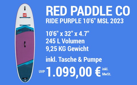 2023 RED PADDLE CO 1099 MAIN SUP Showroom 2023 Red Paddle Co Ride Purple 10622x3222x4.722 MSL