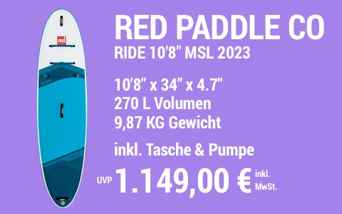 2023 RED PADDLE CO 1149 MAIN SUP Showroom 2023 Red Paddle Co Ride 10822x3422x4.722 MSL