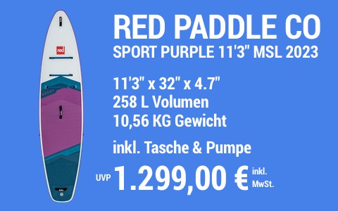 2023 RED PADDLE CO 1299 MAIN SUP Showroom 2023 Red Paddle Co Sport Purple 11322x3222x4.722 MSL