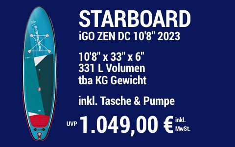2023 STARBOARD 1049 MAIN SUP Showroom 2023 Starboard iGO ZEN DC 10822x3322x622
