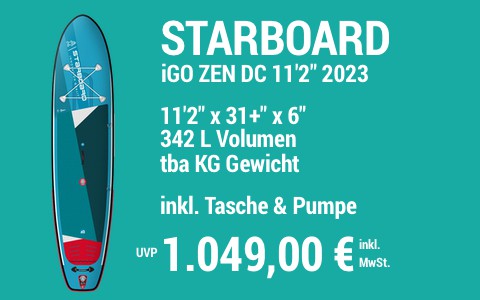 2023 STARBOARD 1049 MAIN SUP Showroom 2023 Starboard iGO ZEN DC 11222x31+22x622