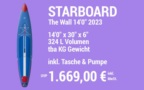 2023 STARBOARD 1669 MAIN SUP Showroom 2023 Starboard The Wall 14022x3022x622