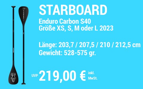 2023 STARBOARD 219 MAIN SUP Showroom 2023 Starboard Paddel Enduro Carbon S40