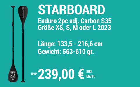 2023 STARBOARD 239 MAIN SUP Showroom 2023 Starboard Paddel Enduro 2pc Adj Carbon S35