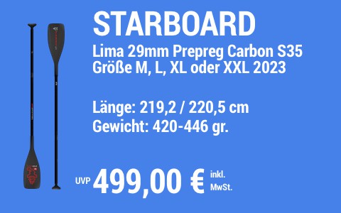 2023 STARBOARD 499 MAIN SUP Showroom 2023 Starboard Paddel Lima 29mm Prepreg Carbon S35