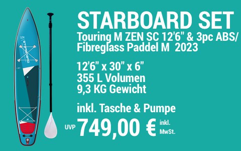 2023 STARBOARD 749 MAIN SUP Showroom 2023 Starboard Touring M ZEN SC 12622x3022x5.522 SET 3pc ABS Fibregalss M Paddle