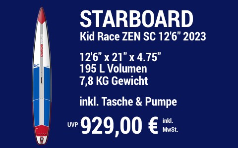 2023 STARBOARD 919 MAIN SUP Showroom 2023 Starboard Kid Race ZEN SC 12622x2122x4.7522