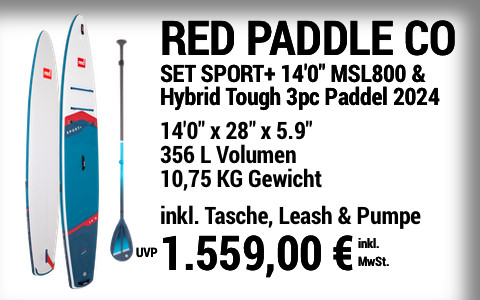 2024 RED PADDLE CO 1559 MAIN SUP Showroom 2024 Red Paddle Co SET SPORT+ 14022x2822x5 v3.922 Red Paddle Co Hybrid Tough 3pc CL Paddle