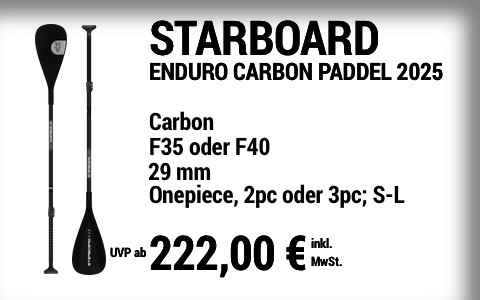 2025 STARBOARD 222 MAIN SUP Showroom 2025 Starboard ENDURO Carbon Paddel