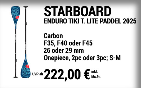 2025 STARBOARD 222 MAIN SUP Showroom 2025 Starboard ENDURO Tiki Tech Lite Paddel