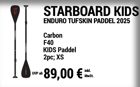 2025 STARBOARD 89 MAIN SUP Showroom 2025 Starboard ENDURO Kids Tufskin Paddel